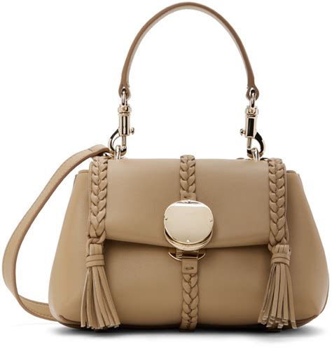 chloe taupe|Chloé: Taupe Penelope Mini Soft Bag .